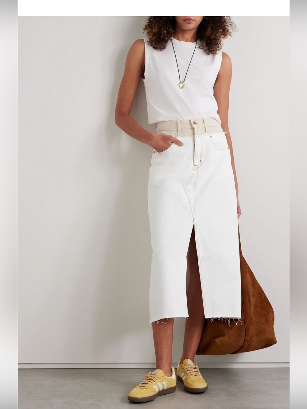 Slvrlake Dallas paneled midi skirt